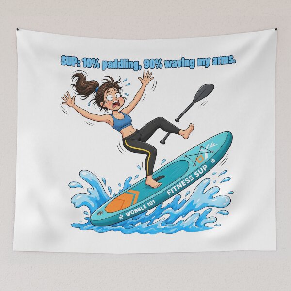 Item preview, Funny SUP Balance Failure Fitness Paddleboard Workout designed and sold by SmartPuns.