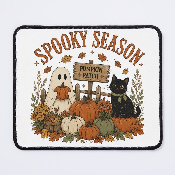 Item preview, Cozy Autumn Halloween - Spooky Season | Cottagecore Pumpkin & Black Cat Design designed and sold by Cavalier-org.