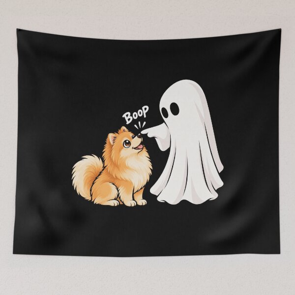 Item preview, Funny Ghost Pomeranian Dog Boop Halloween Design Mom Dad designed and sold by rafaeltto.