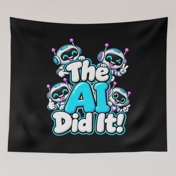 Item preview, The AI Did It! Funny Excuse with Laughing Aliens T-Shirt designed and sold by Trendably.