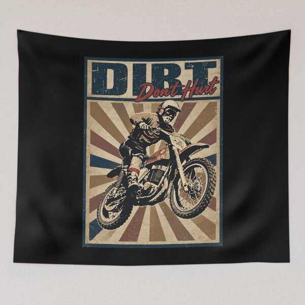 Item preview, Vintage Dirt Bike Racing (Dirt Don't Hurt) designed and sold by VerdePlantTees.