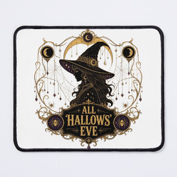 Item preview, Elegant Gothic Halloween - All Hallows' Eve | Vintage Art Nouveau Witch Design designed and sold by Cavalier-org.