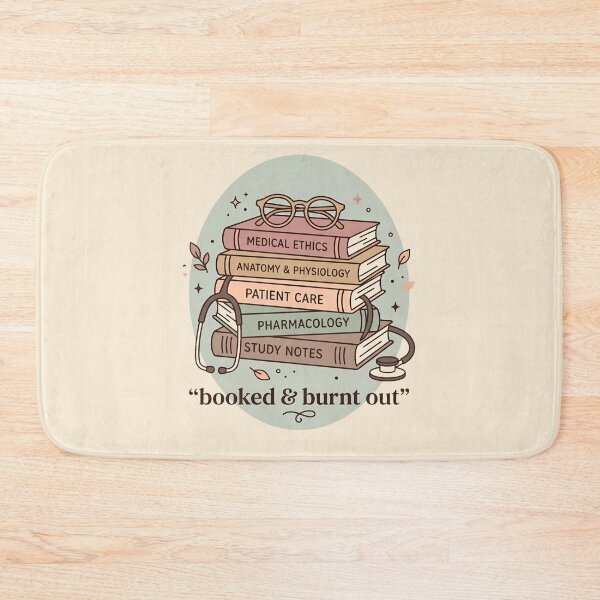 Item preview, Booked and Burnt Out Labeled Anatomy Book Stack Nurse Shirt Gift Design designed and sold by Dantin.