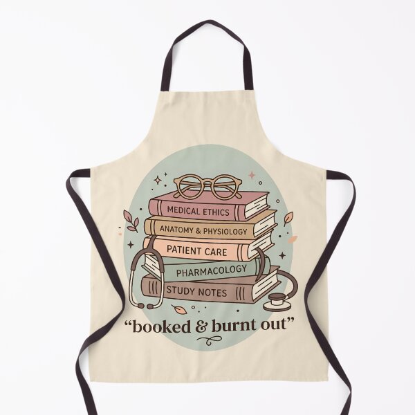 Item preview, Booked and Burnt Out Labeled Anatomy Book Stack Nurse Shirt Gift Design designed and sold by Dantin.