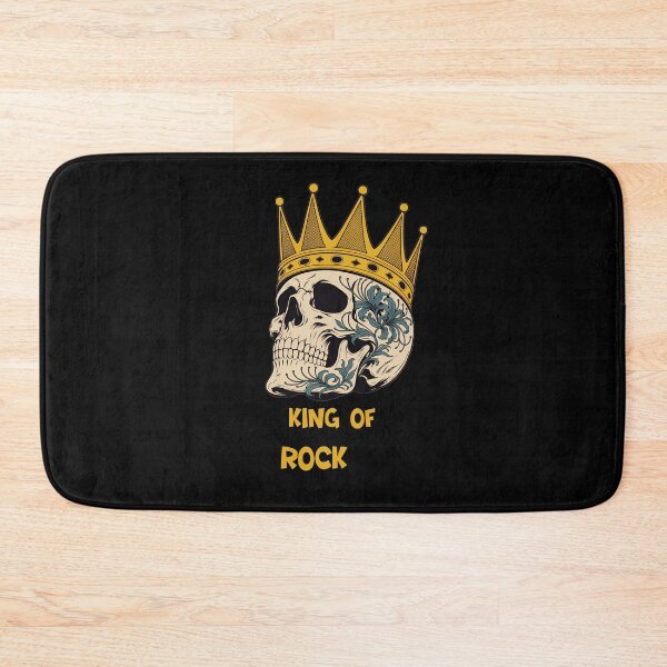 Item preview, king of rock skull gold crown retro tattoo typography  designed and sold by stileepensieri.