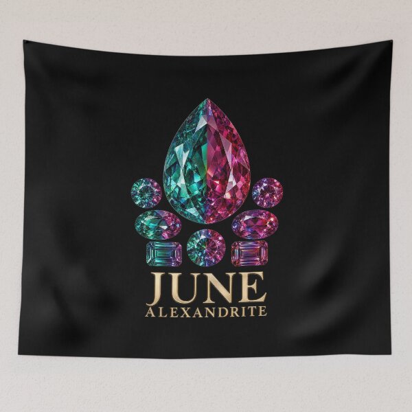 Item preview, BIRTHSTONE COLLECTION ⭐ PORTRAIT  - JUNE • ALEXANDRITE • Modern designed and sold by WheelieGdArt.