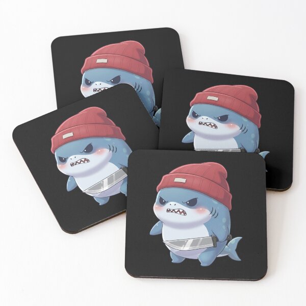 Item preview, Cute Evil Shark With Knife designed and sold by Nature's Chibis.