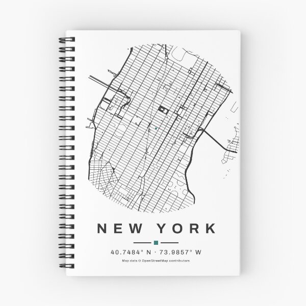 Item preview, New York Map | Minimalist City Map of Real Streets designed and sold by VestraDesign.