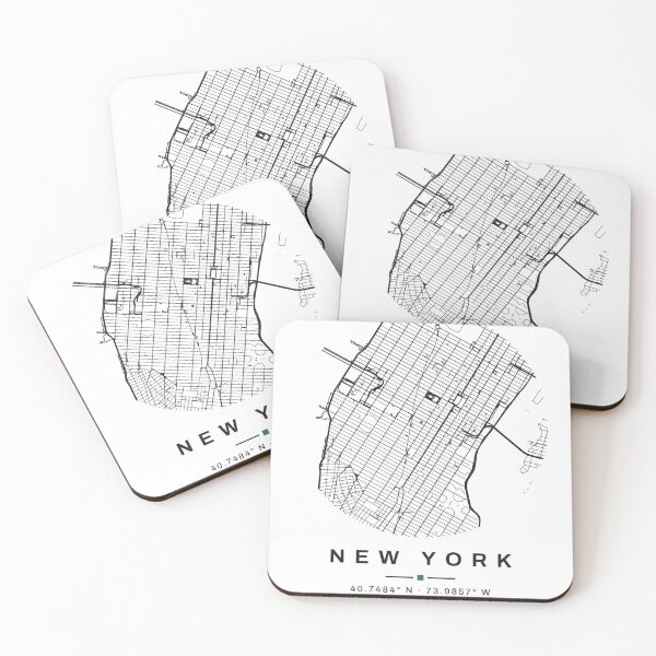 Item preview, New York Map | Minimalist City Map of Real Streets designed and sold by VestraDesign.
