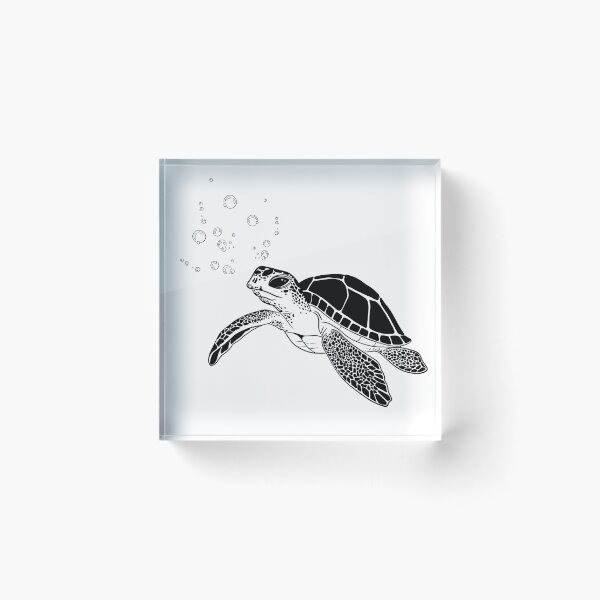 Item preview, Turtle - Black & white illustration designed and sold by LolaCrea-Art.