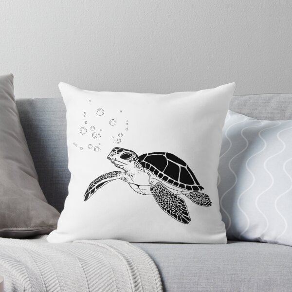 Item preview, Turtle - Black & white illustration designed and sold by LolaCrea-Art.