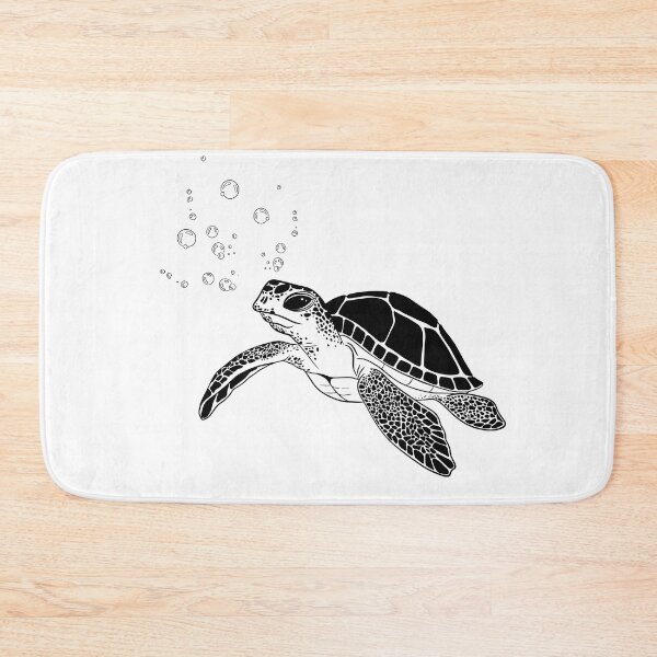 Item preview, Turtle - Black & white illustration designed and sold by LolaCrea-Art.