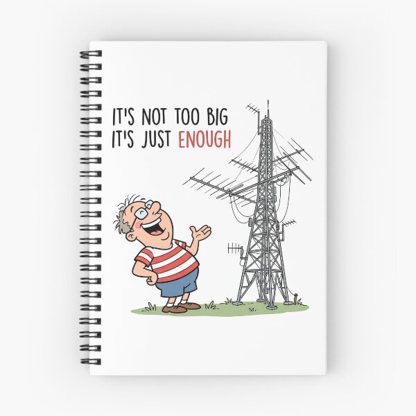 Item preview, It's Not Too Big, It's Just Enough – Funny Ham Radio Antenna designed and sold by Sekla-Studio.