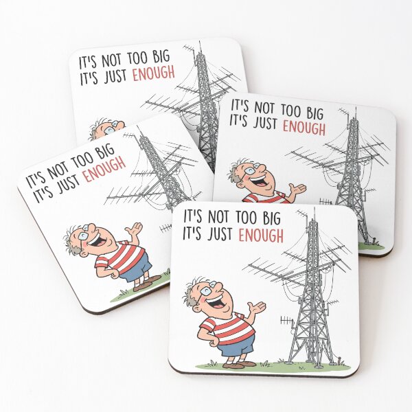 Item preview, It's Not Too Big, It's Just Enough – Funny Ham Radio Antenna designed and sold by Sekla-Studio.
