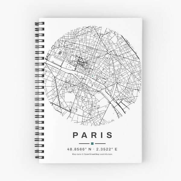 Item preview, Paris Map | Minimalist City Map of Real Streets designed and sold by VestraDesign.