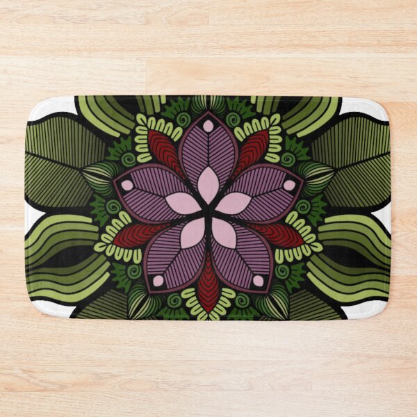 Item preview, Tropical Jungle Foliage Geometric Mandala designed and sold by FioreDiCiliegio.