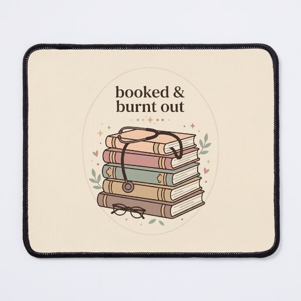Item preview, Booked and Burnt Out Celestial Starry Book Stack Nurse Shirt Gift Design designed and sold by Dantin.