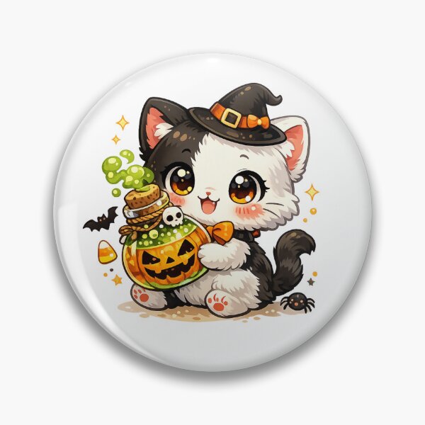 Item preview, Pumpkin Potion Witch Kitty designed and sold by Sommium .