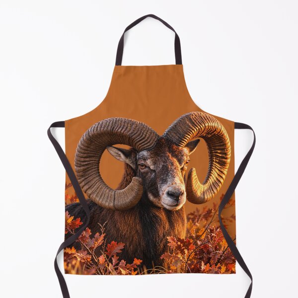 Item preview, Majestic Mouflon Ram Among Autumn Oak Leaves designed and sold by Medve Photography & Design.
