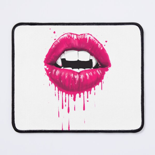 Item preview, Gothic Vampire Lips with Blood Drip Illustration designed and sold by Yhewebb.