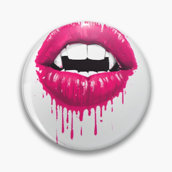 Item preview, Gothic Vampire Lips with Blood Drip Illustration designed and sold by Yhewebb.