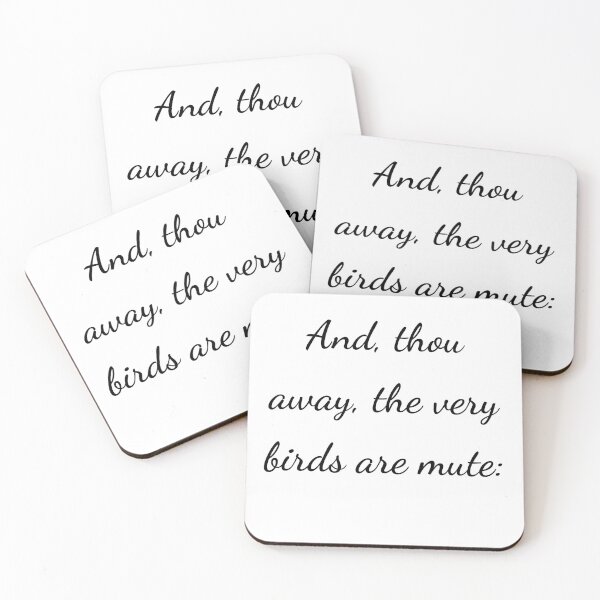 Item preview, “And, thou away, the very birds are mute:” - handwriting black designed and sold by ariksworld.