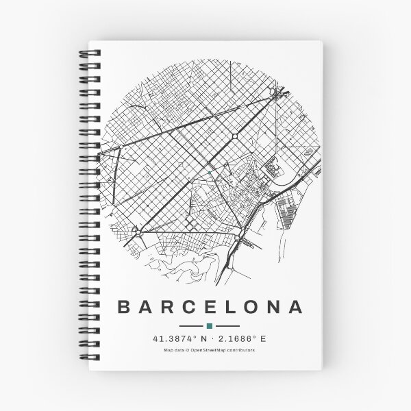 Item preview, Barcelona Map | Minimalist City Map of Real Streets designed and sold by VestraDesign.