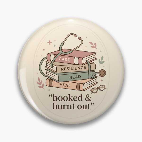 Item preview, Booked and Burnt Out Labeled Care Resilience Nurse Shirt Gift Design designed and sold by Dantin.