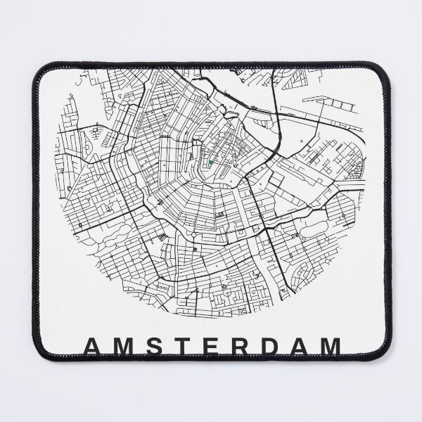 Item preview, Amsterdam Map | Minimalist City Map of Real Streets designed and sold by VestraDesign.