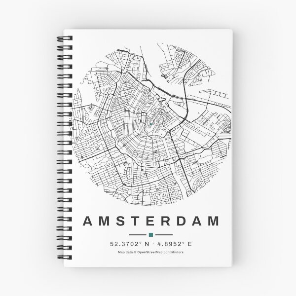 Item preview, Amsterdam Map | Minimalist City Map of Real Streets designed and sold by VestraDesign.