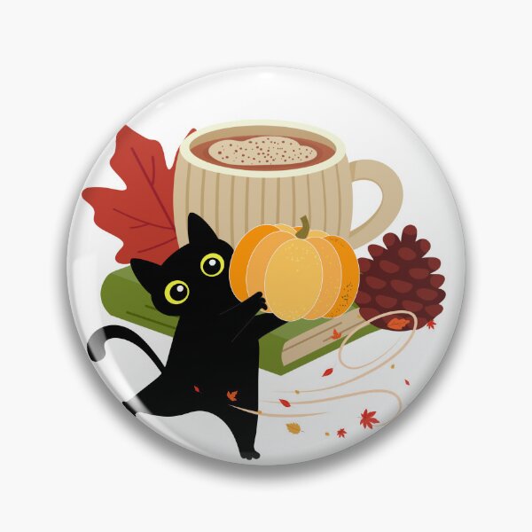 Item preview, Autumn Coffee and cat designed and sold by PlantSholic.