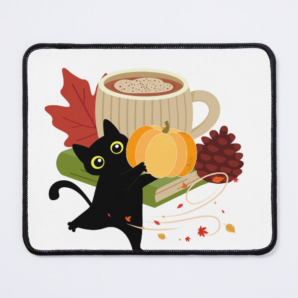 Item preview, Autumn Coffee and cat designed and sold by PlantSholic.