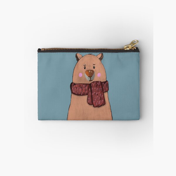 Item preview, Cute Brown Bear in a Red Scarf Cozy Woodland Animal designed and sold by Almanzart.