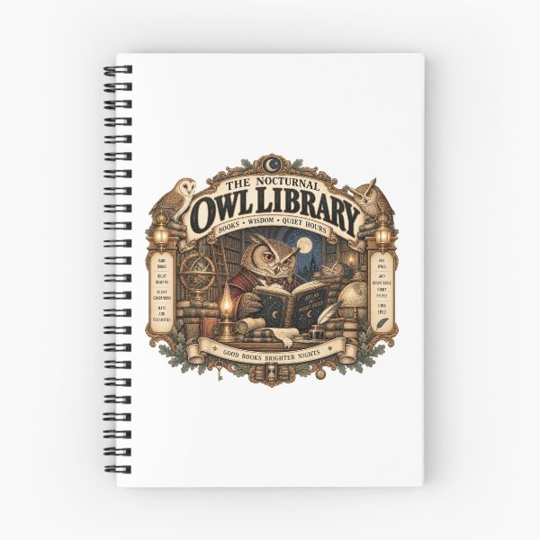 Item preview, The Nocturnal Owl Library designed and sold by GorinART.