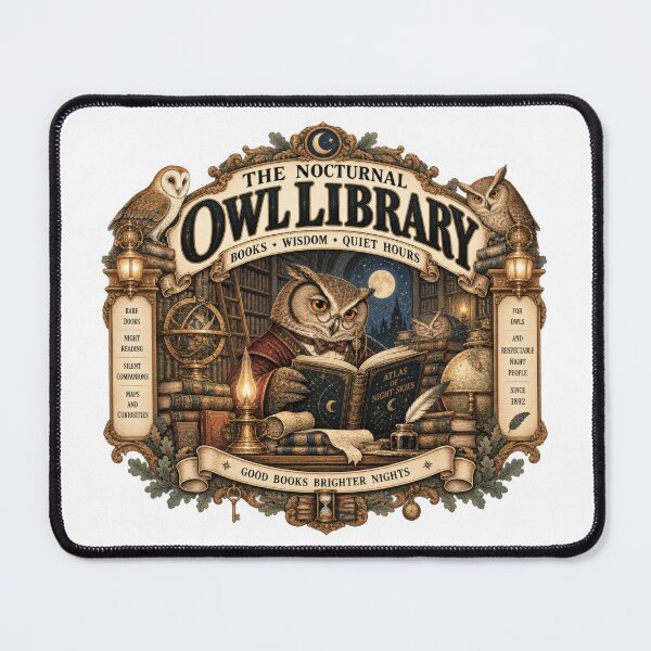 Item preview, The Nocturnal Owl Library designed and sold by GorinART.