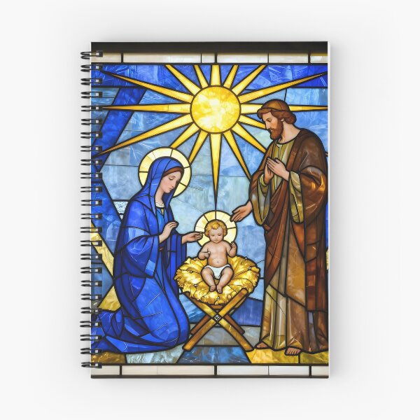 Item preview, Contemporary Nativity - Stained Glass Window designed and sold by Sybille-Yates.