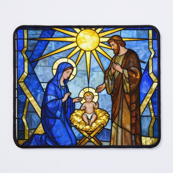 Item preview, Contemporary Nativity - Stained Glass Window designed and sold by Sybille-Yates.
