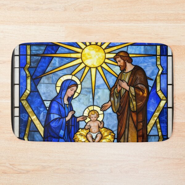Item preview, Contemporary Nativity - Stained Glass Window designed and sold by Sybille-Yates.