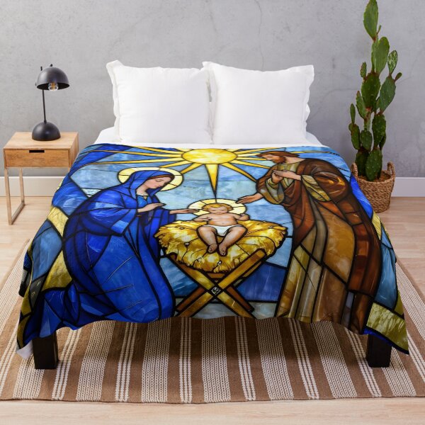 Item preview, Contemporary Nativity - Stained Glass Window designed and sold by Sybille-Yates.