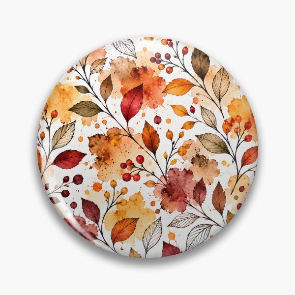 Item preview, Autumn Watercolor Leaves & Berries Pattern designed and sold by blankTeeShirt.