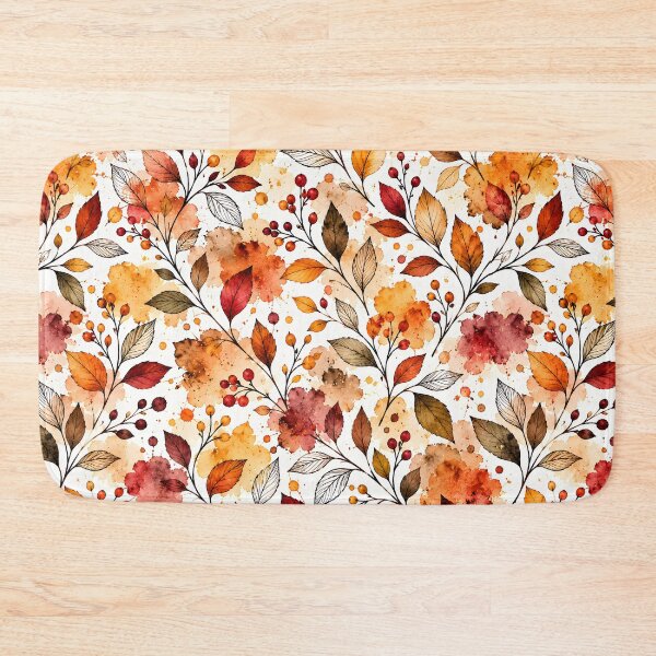 Item preview, Autumn Watercolor Leaves & Berries Pattern designed and sold by blankTeeShirt.