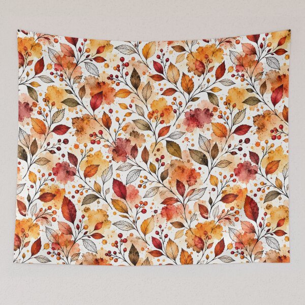 Item preview, Autumn Watercolor Leaves & Berries Pattern designed and sold by blankTeeShirt.