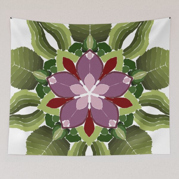 Item preview, Tropical Jungle Foliage Lineless Geometric Mandala designed and sold by FioreDiCiliegio.