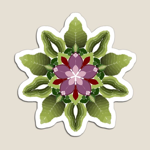 Item preview, Tropical Jungle Foliage Lineless Geometric Mandala designed and sold by FioreDiCiliegio.