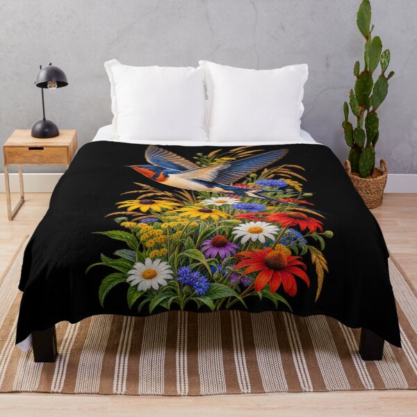 Item preview, Swallow Among Wildflowers designed and sold by RockitBaby.