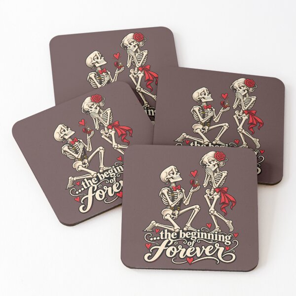 Item preview, Funny Skeleton Couple – The Beginning of Forever designed and sold by Bone & Banter.