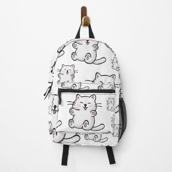 Item preview, Cute White Cat Pattern - Kawaii Kitty Blep Seamless designed and sold by ChanCreation.