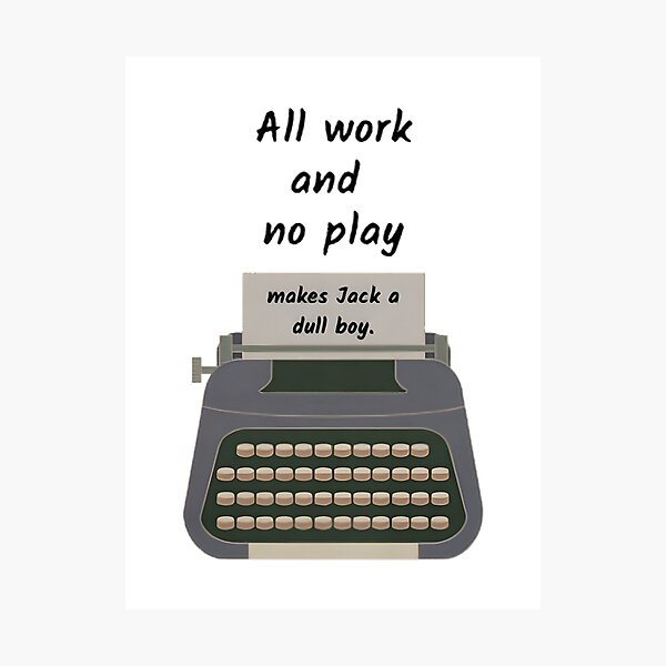 Item preview, The Shining Inspired Vintage Typewriter Illustration Design designed and sold by Xico-Shop.