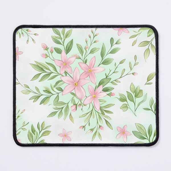 Item preview, Pastel Pink Blossom & Sage Leaf Bouquets Pattern designed and sold by Studio BC.