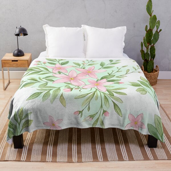 Item preview, Pastel Pink Blossom & Sage Leaf Bouquets Pattern designed and sold by Studio BC.